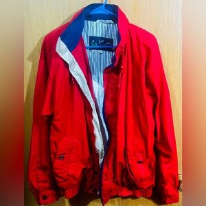 Vintage 90s Red Windbreaker Jacket — Life’s Adventures by Dash — Unisex M